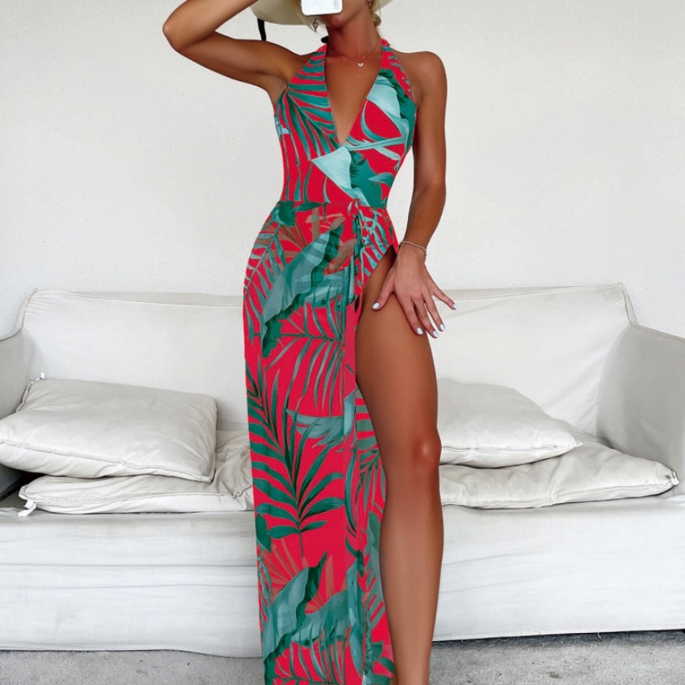 SHEIN swimsuit with skirt coverup. Medium never worn
